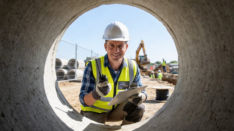 An on-site technician providing technical support